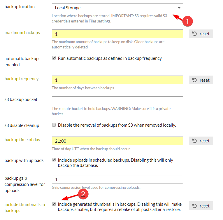 Discourse Settings