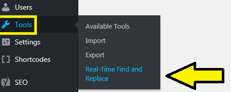 Real Time Find and Replace Settings