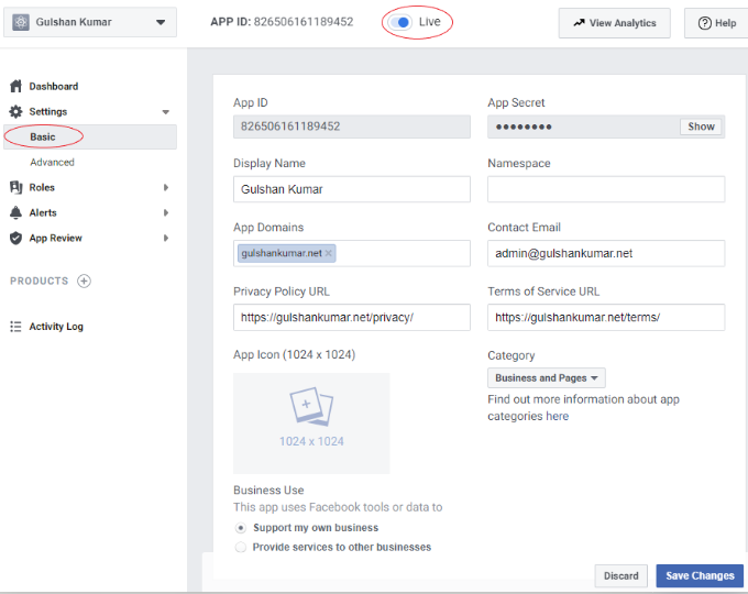 Creating a Facebook App ID - Wp Foto Vote