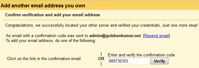 enter verification code