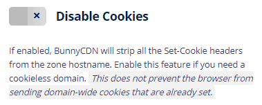 disable cookies