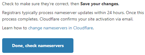 done check nameservers