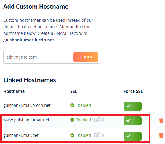 adding custom hostnames 1