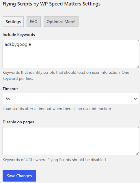 flying scripts plugin settings for lazy loading