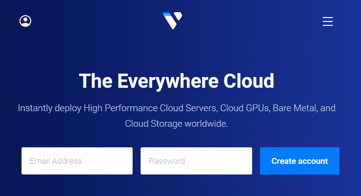 Vultr Homepage